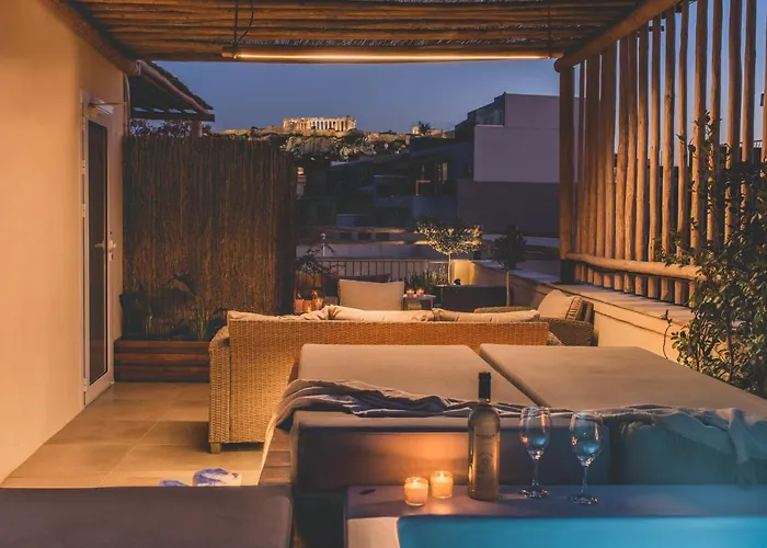 Luxury With Acropolis View Terrace And Jacuzzi In The Heart Of - Living Stone Azurite